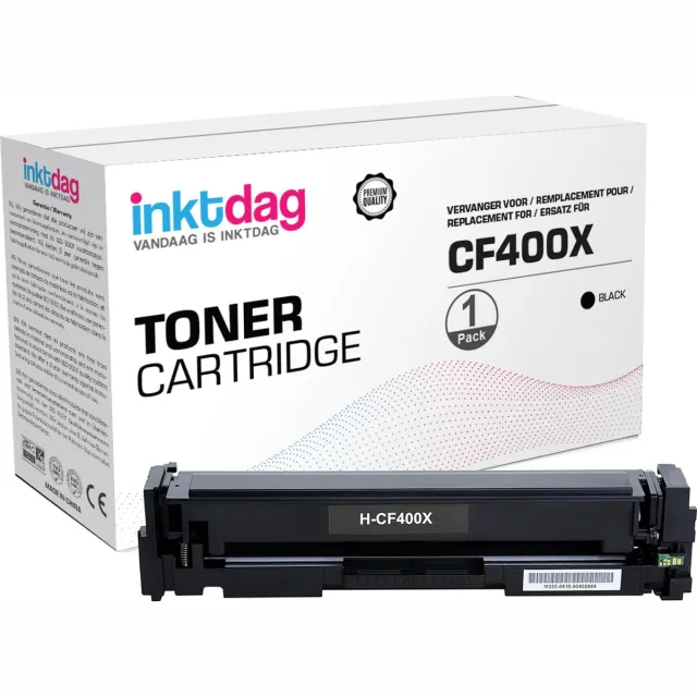 inktdag huismerk toner cartridge voor HP 201X /CF400X - Tonercartridge / Zwart / Hoge Capaciteit voor HP Color Laserjet Pro Printer: M 250 Series / M 252 N / M 252 DW / M 270 Series / M 274 N / M 274 DN / M 277 N / M 277 DW