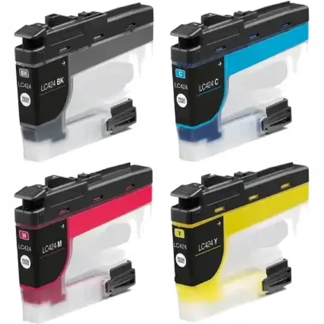 Ipexnl inktcartridges geschikt voor Brother LC-424XL LC 424 bk/c/m/y multipack inktcartridges o.a. DCP-J1200W lc-424val Zwart