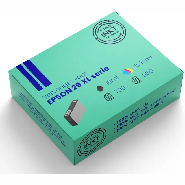G&G Huismerk Epson 29XL (T2996) Inktcartridge 4-kleuren Voordeelbundel Hoge capaciteit Zwart, Cyan, Magenta, Yellow