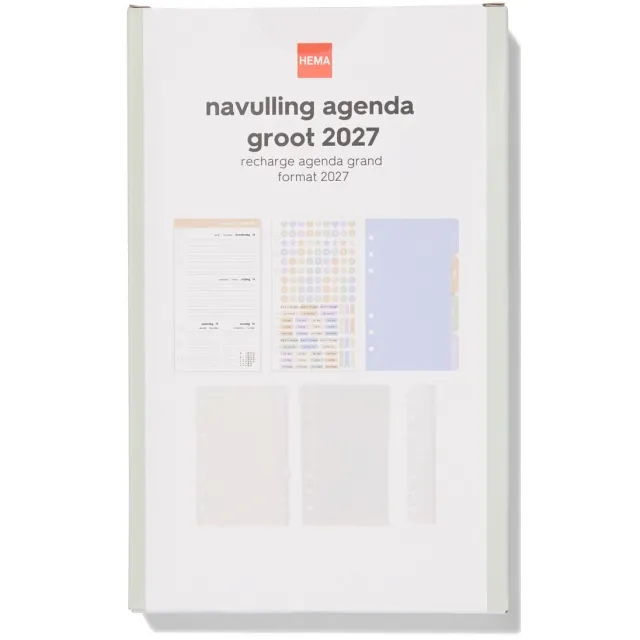 HEMA Agenda navulling 2027 17.5x11cm (multicolor)
