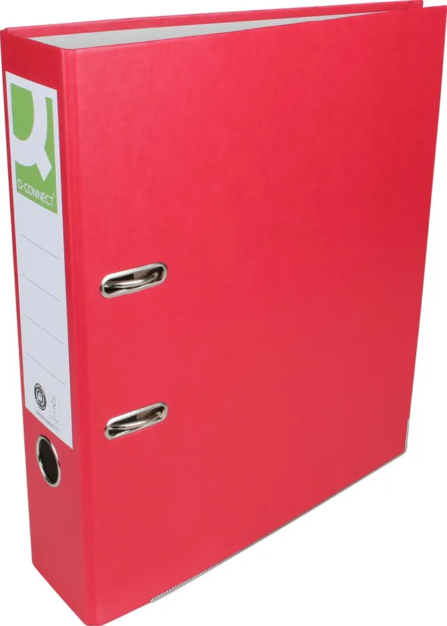 Q-Connect ordner, voor ft A4, uit Recycolor papier, rug van 8 cm, rood