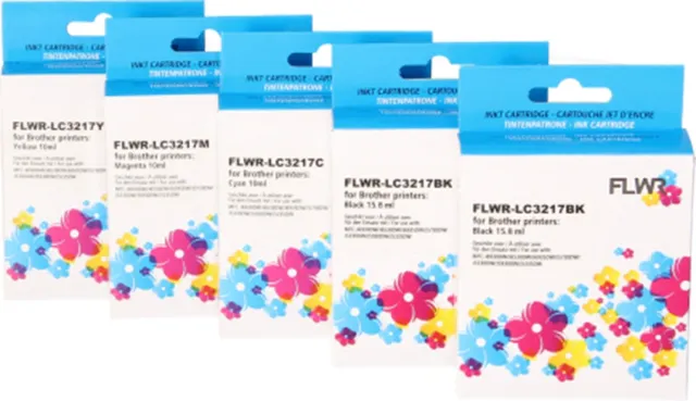FLWR Cartridges / Brother LC-3217 Multipack / zwart en kleur / Geschikt voor Brother