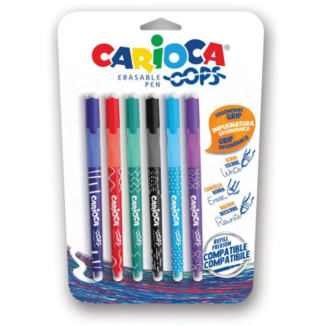 Carioca 43037 gelpen Afgetopte gelpen Medium Meerkleurig 6 stuk(s)