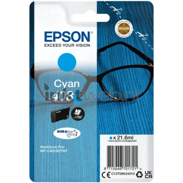Epson 408L cyaan Inktcartridge