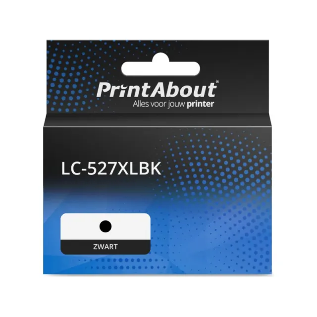 PrintAbout huismerk Inktcartridge LC-527XLBK Zwart Hoge capaciteit Geschikt voor Brother