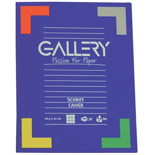 Gallery schrift, ft 16,5 x 21 cm, geruit 5 mm, 72 bladzijden