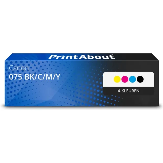 PrintAbout huismerk Toner 075 BK/C/M/Y 4-kleuren Multipack geschikt voor Canon
