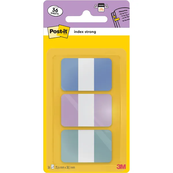 Post-it Indextabs Post-it 686-3COAST 25,4x38,1mm Strong 36 tabs
