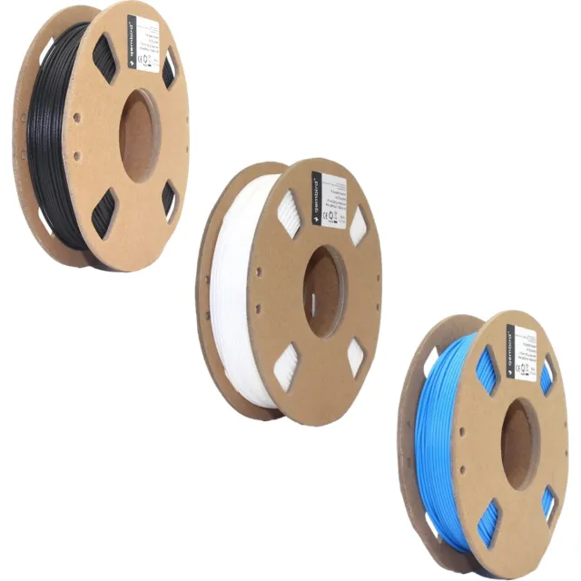 Gembird PLA Filament - 1.75mm - 200 gram- Voordeelset - Zwart, Wit, Blauw - 3D printer filament
