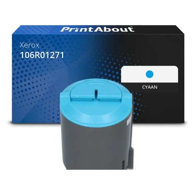 PrintAbout huismerk Toner 106R01271 Cyaan Geschikt voor Xerox