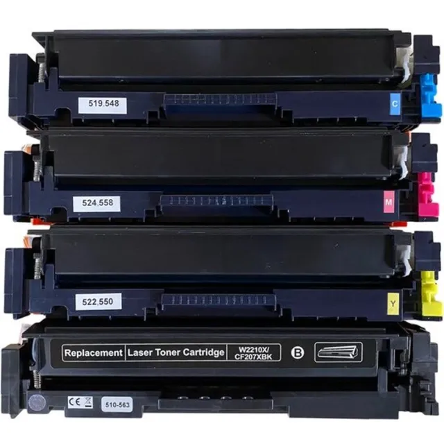 Inktkeuze 207A Zwart + Alle Kleuren Multipack | 2450 pag. Zonder chip - Huismerk laser toner cartridge compatible met HP Color LaserJet Pro M255dw / HP Color LaserJet Pro MFP M282nw / HP Color LaserJet Pro MFP M283fdn / HP Color LaserJet Pro MFP M283fdw Zwart, Magenta, Cyaan, Geel