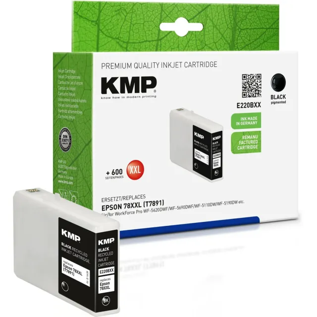 KMP E220BXX inktcartridge Zwart