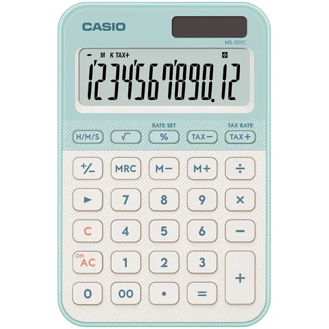 Casio Rekenmachine Casio MS-20YC-LG groen