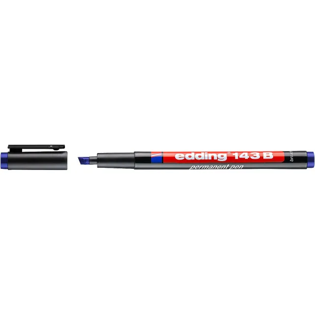 Edding Viltstift edding 143 schuin 1-3mm blauw