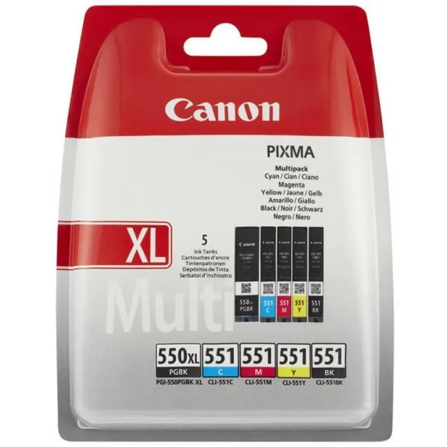 Canon PG-550XL/CL-551 - Inktcartridge - Multipack - Zwart / Kleur