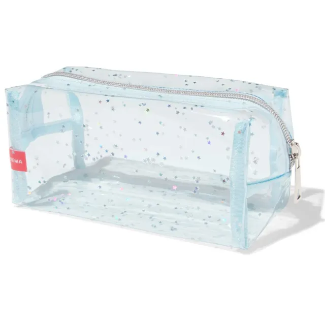 HEMA Etui glitter (transparant)