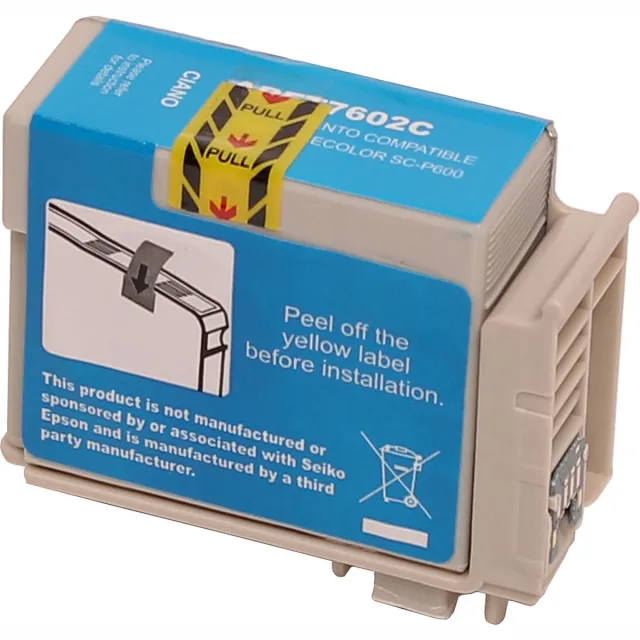 ABC huismerk inkt cartridge geschikt voor Epson T7602 cyan voor Surecolor SC-P600