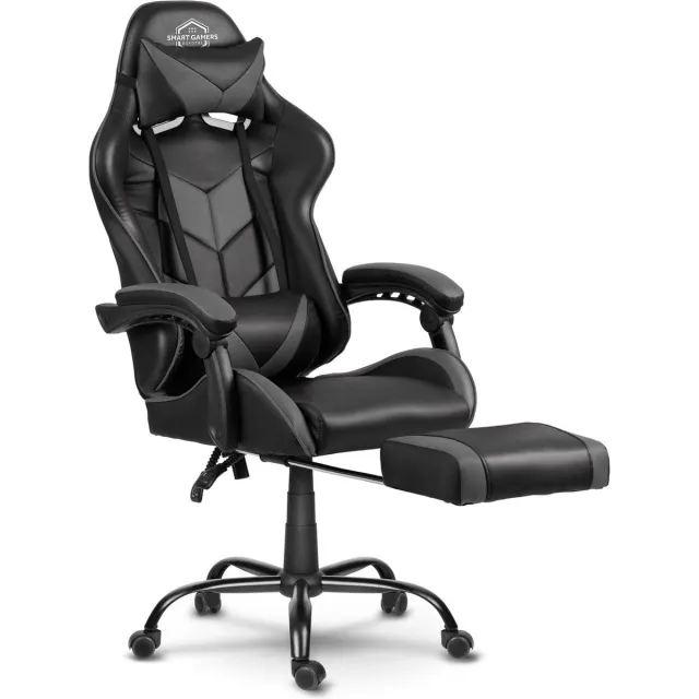 Sofotel Cerber Gaming Stoel – Zwart/Grijs – Ultiem Comfort met Voetensteun zwart en grijs