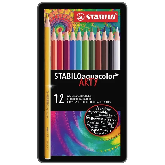 Stabilo Kleurpotloden STABILO 1612 aquacolor assorti blik à 12 stuks