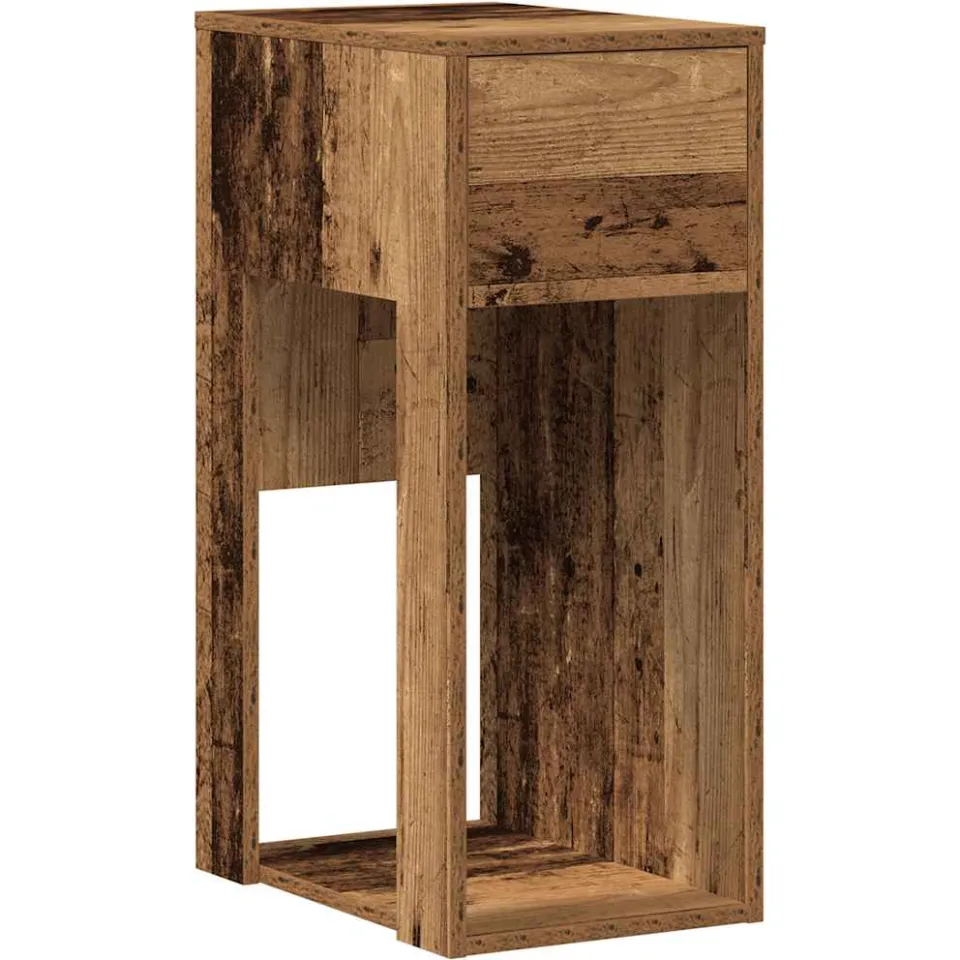 vidaXL Computertorenstandaard met lade 30x44x74 cm oud houtkleurig bruin, foto 3