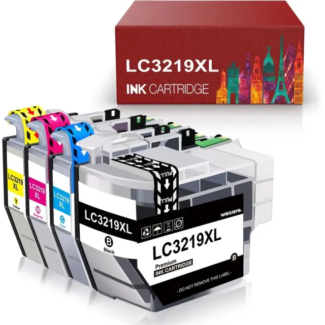 WeCare 4-pack | Geschikt voor Brother LC3219 XL inktcartridges - Geschikt voor Brother MFC J5330DW - J5730DW - J5930DW - J6530DW - J6535DW - J6930DW - J6935DW Multipack 4 cartridges