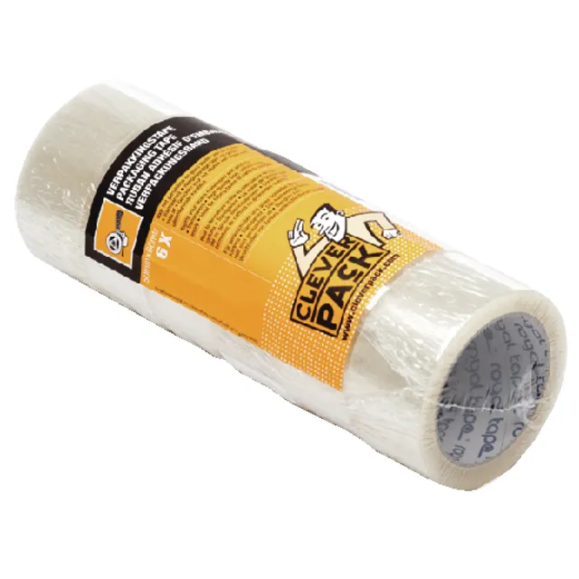 Cleverpack Verpakkingstape CleverPack 48mmx66m transparant PP pak à 6 rollen