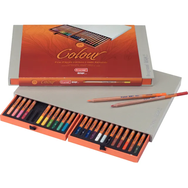 Bruynzeel Kleurpotloden Bruynzeel Design met luxe bewaardoos assorti 24 stuks
