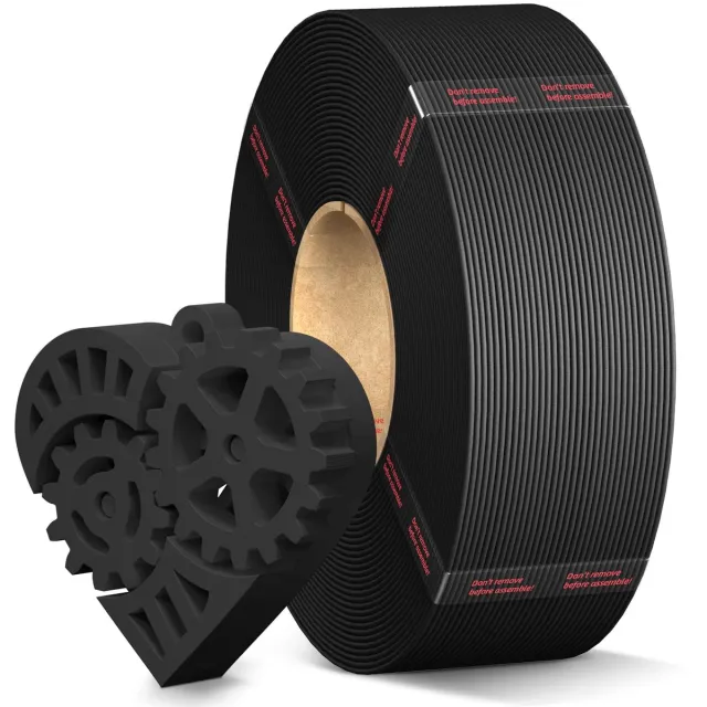 Imperatoris PLA 3D Printer Filament - Printfilament - Eenvoudig Printen - 1kg - spoolless zwart