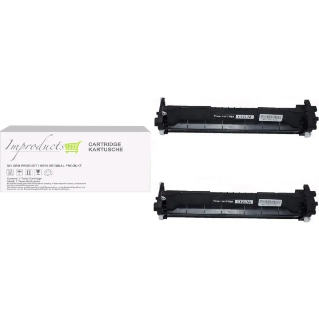 2x Improducts® geschikt voor HP 17A CF217A XL HP LaserJet Pro M102 M102a M102w M130 M130a M130fn M130fw M130nw MFP M 102 M 102a M 102w M 130 M 130a M 130fn M 130fw M 130nw zwart - 2x