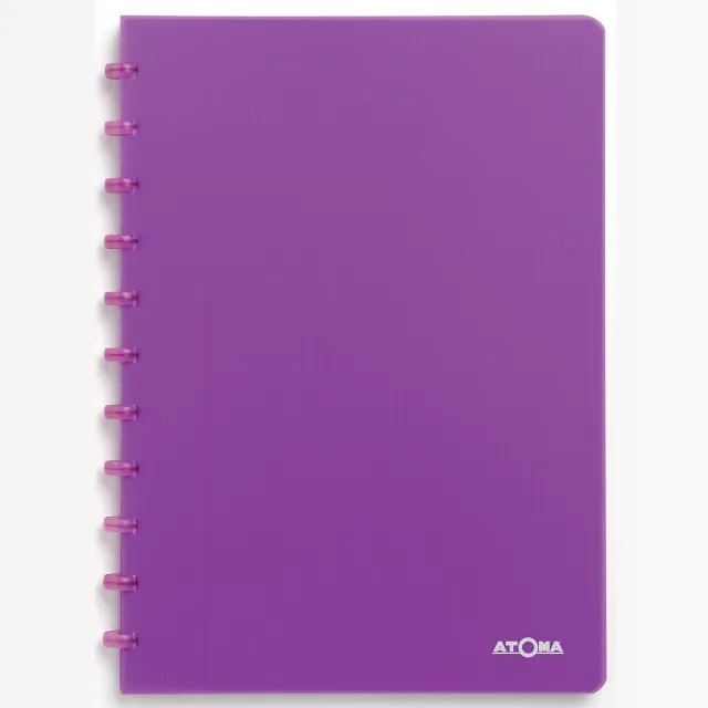 Atoma Trendy schrift, ft A4, 144 bladzijden, geruit 5 mm, transparant paars