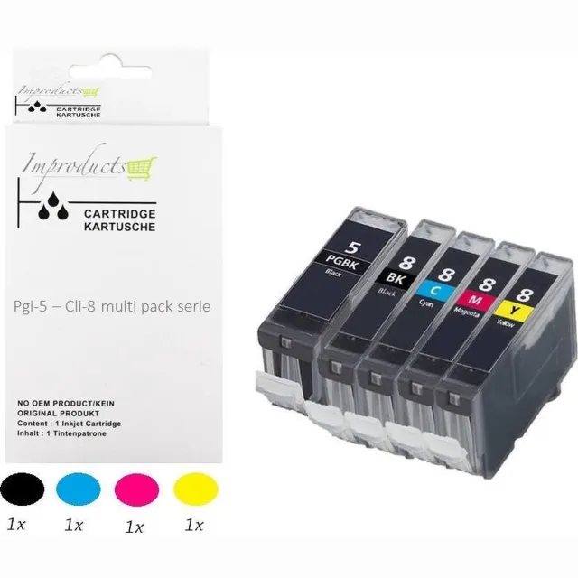 Improducts Inkt cartridges - Alternatief Canon PGI-5 / CLI-8 multi pack Multi - pack