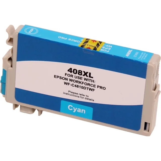 ABC huismerk inkt cartridge geschikt voor Epson 408XL cyan Workforce WF-C4810DTWF