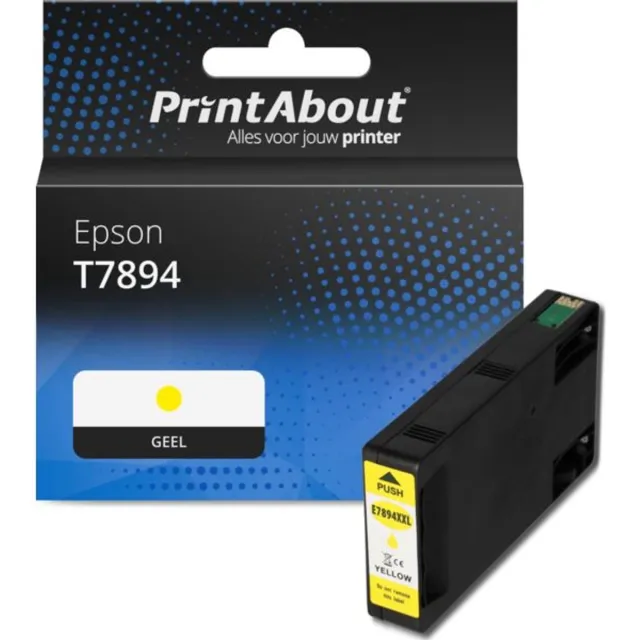 PrintAbout huismerk Inktcartridge T7894 Geel geschikt voor Epson