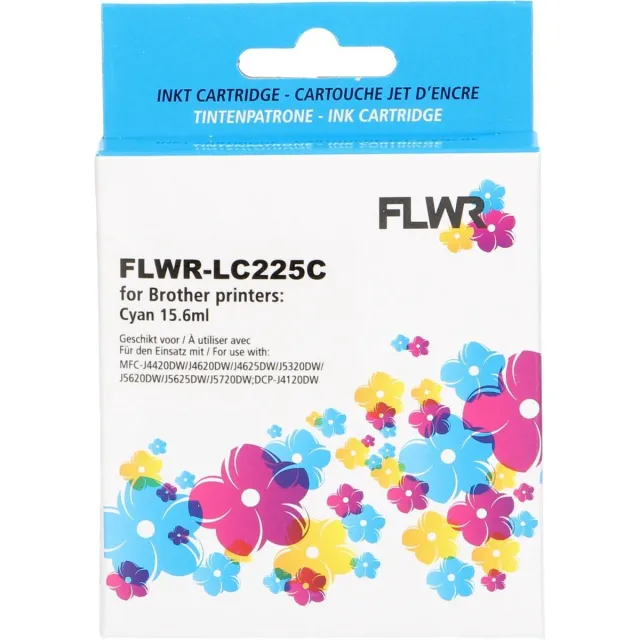 FLWR Cartridges / Brother LC-225XLC / cyaan / Geschikt voor Brother
