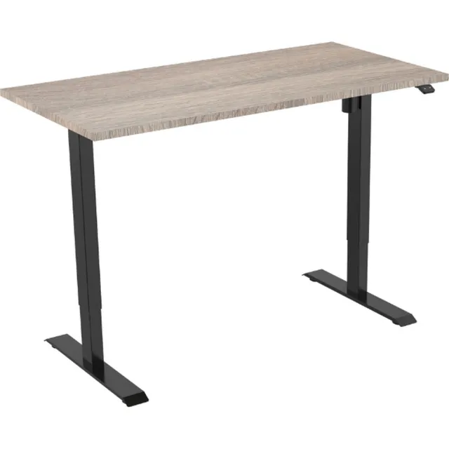 Game Hero Marvel Bureau Elektrisch Verstelbaar 2 Motorig - 140x80cm - Zwart Frame - Robson Eiken Blad