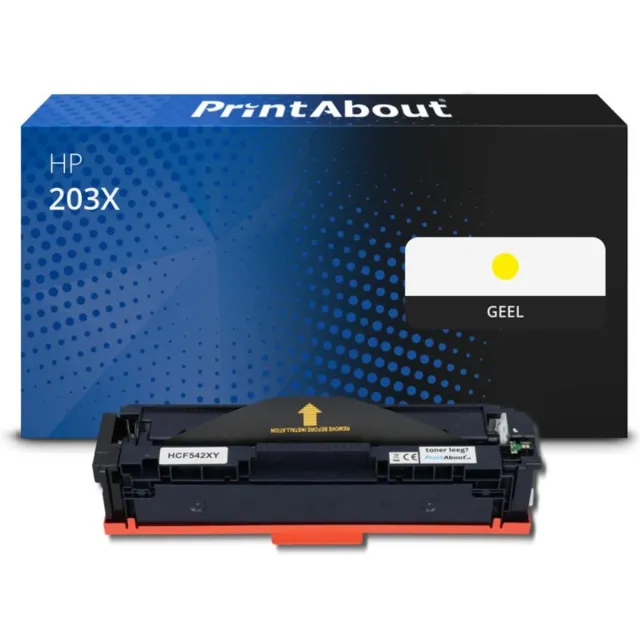 PrintAbout Huismerk HP 203X (CF542X) Toner Geel Hoge capaciteit