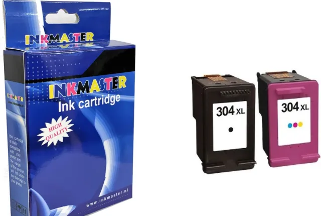 inkmaster Huismerk cartridge voor HP 304 XL BLACK N9K08AE 304XL Color (N9K07AE) voor HP DeskJet 2600, 2620, 2621, 2622, 2624, 2630, 2632, 2633, 2634, 2652, 2655, 2675, 2776, 2677, 2678, 3700, 3720, 3730, 3732, 3735, 3750, 3760, 3762, 3764, Envy 5010 en 5020