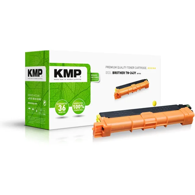 KMP Toner vervangt Brother TN243Y Compatibel Geel 1000 bladzijden B-T112 1268,0009