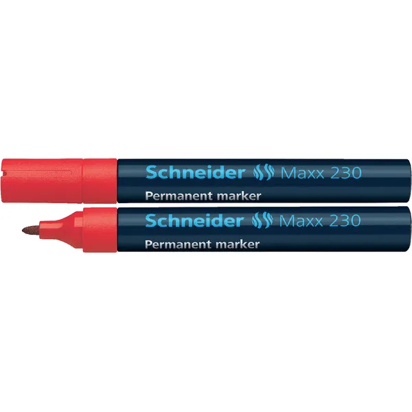 Permanent marker Schneider Maxx 230 rond 1-3mm rood