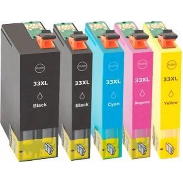 ActiveJet huismerk – Inktcartridge / Alternatief voor de Epson 33XL (T3357) multipack met chip Black Cyan Magenta en Yellow|Photo black