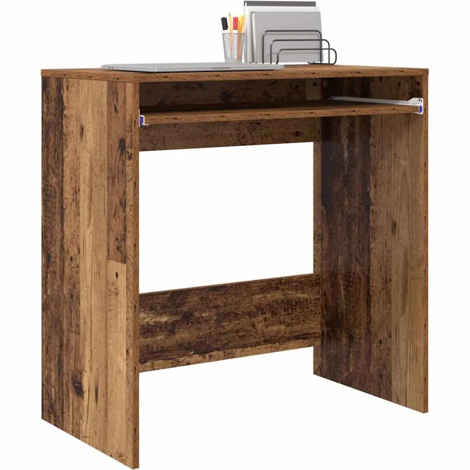 vidaXL Bureau Oud Hout 77,5 x 43 x 79 cm Bewerkt hout Bruin