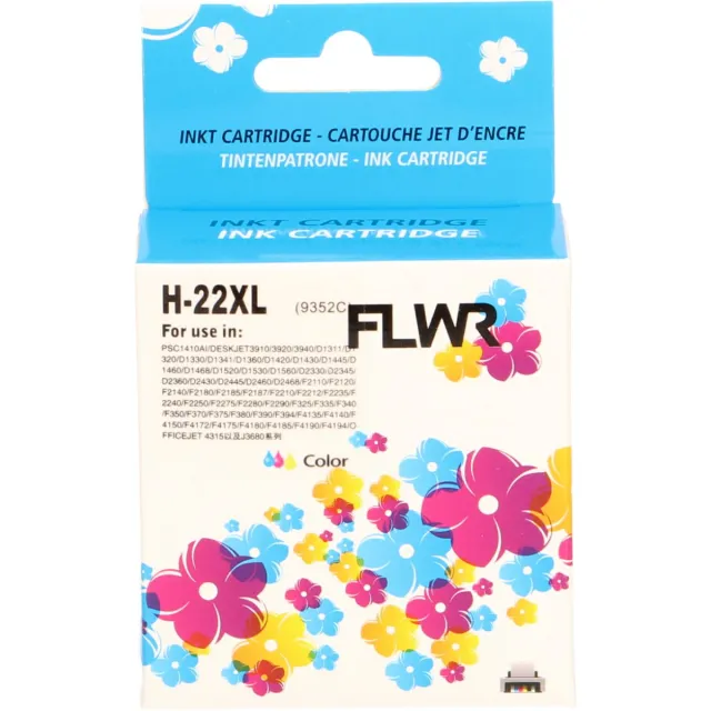 FLWR Cartridges / HP 22XL / kleur / Geschikt voor HP