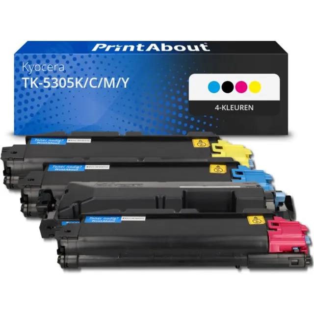 PrintAbout huismerk Toner TK-5305K/C/M/Y 4-kleuren Multipack geschikt voor Kyocera