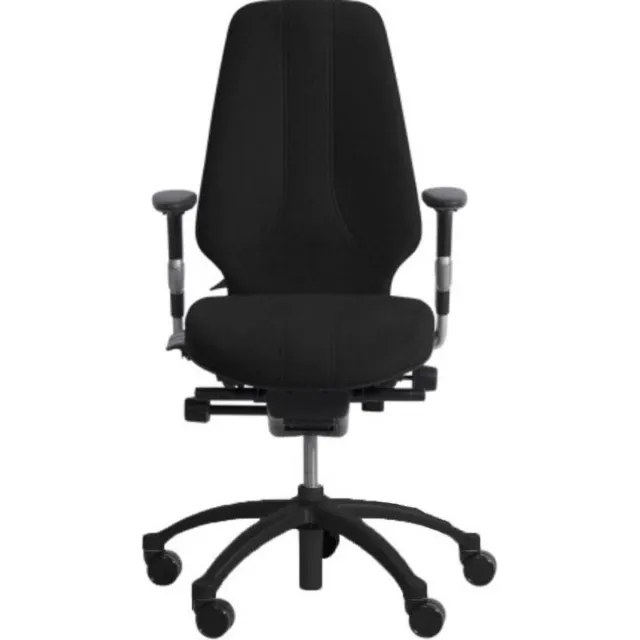 rh+ Bureaustoel RH Logic 400 8S Armleggers - Stof Zwart - Frame Zwart