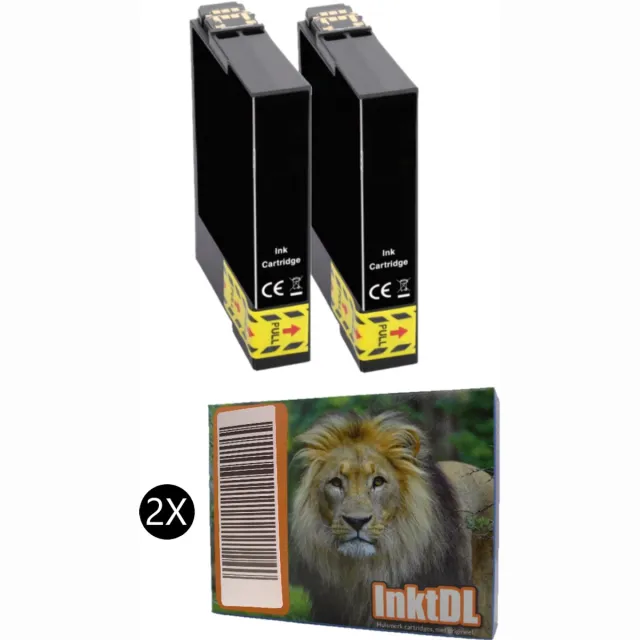 InktDL Huismerk geschikt voor Epson 604XL inktcartridges - 2X Zwart - XP-2200 - XP-2205 - XP-3200 - XP-3205 - XP-4200 - XP-4205 - WF2950DWF Zwart 2X