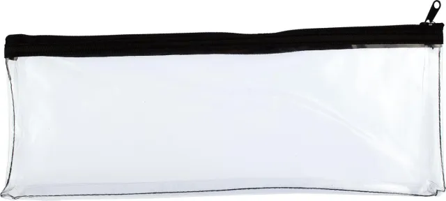 Kangaro pennenzak, transparant, ft 12,5 x 33 cm zwart