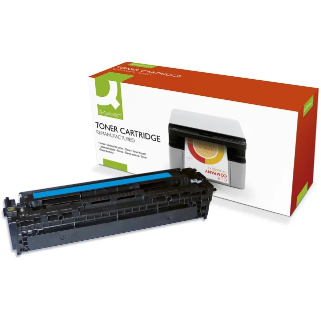 Q-Connect toner cyaan 1400 pagina's voor HP - OEM: CB541A
