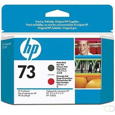 HP 73 matzwarte/chromatisch rode DesignJet printkop (CD949A) Matte Black