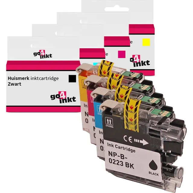 Go4inkt compatible met Brother LC-223 bk/c/m/y inkt cartridge zwart/cyaan/magenta/yellow