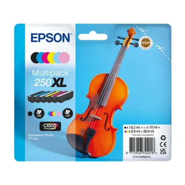 Epson 250XL (C13T16P84010) Inktcartridge 6-kleuren Hoge capaciteit